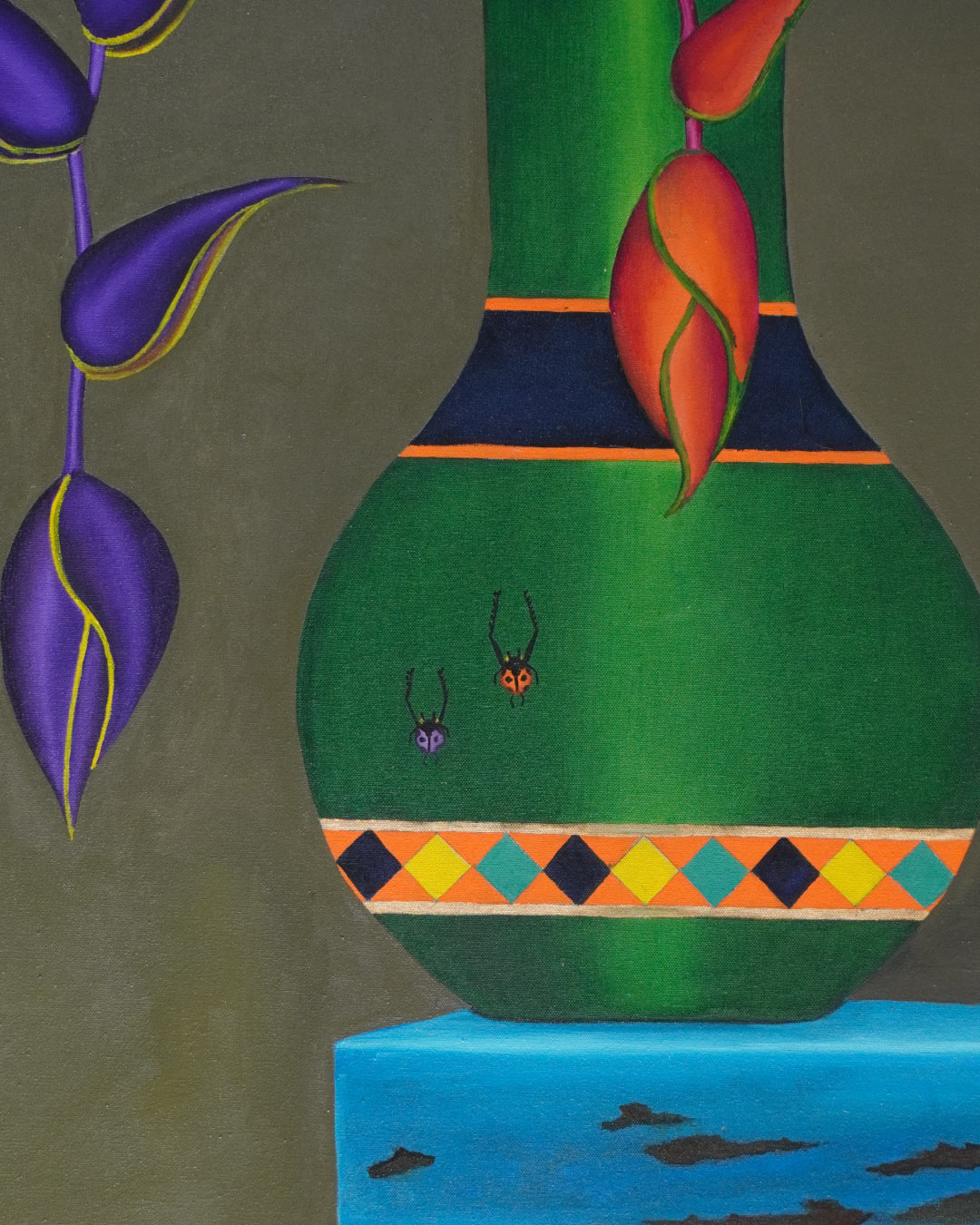 Jarrones y heliconias / Leonte Gutiérrez