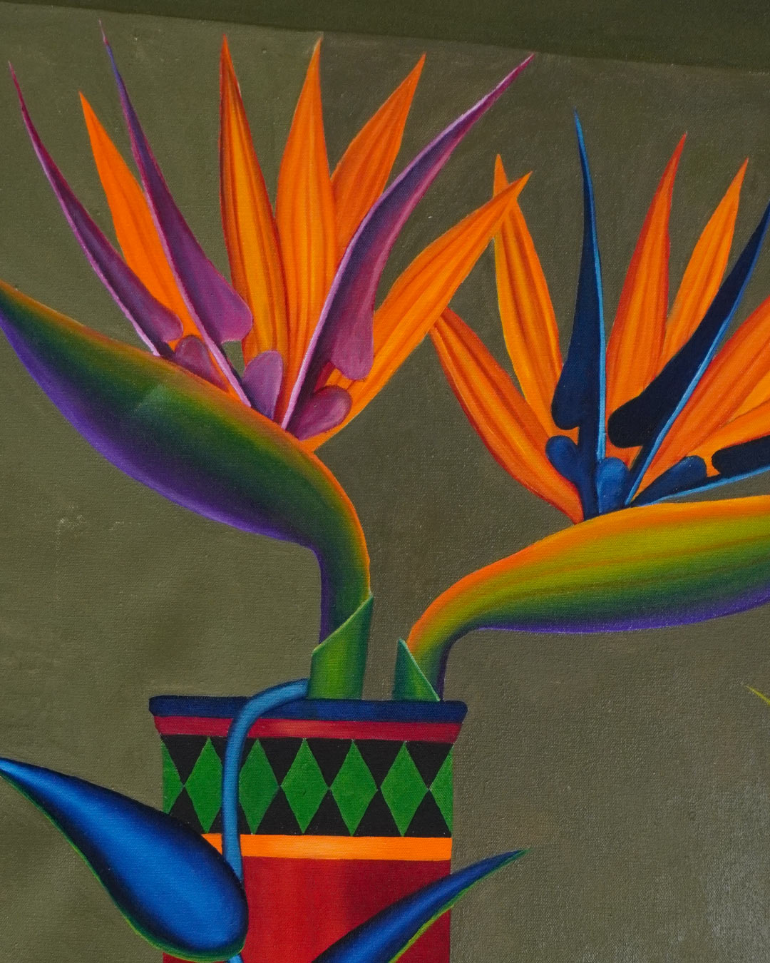 Jarrones y heliconias / Leonte Gutiérrez